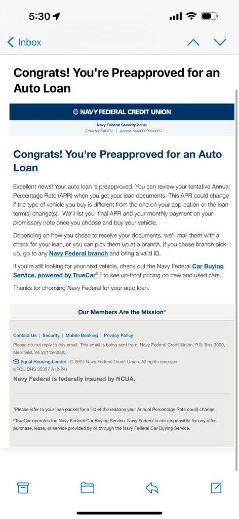 Car Loan Pre Approval